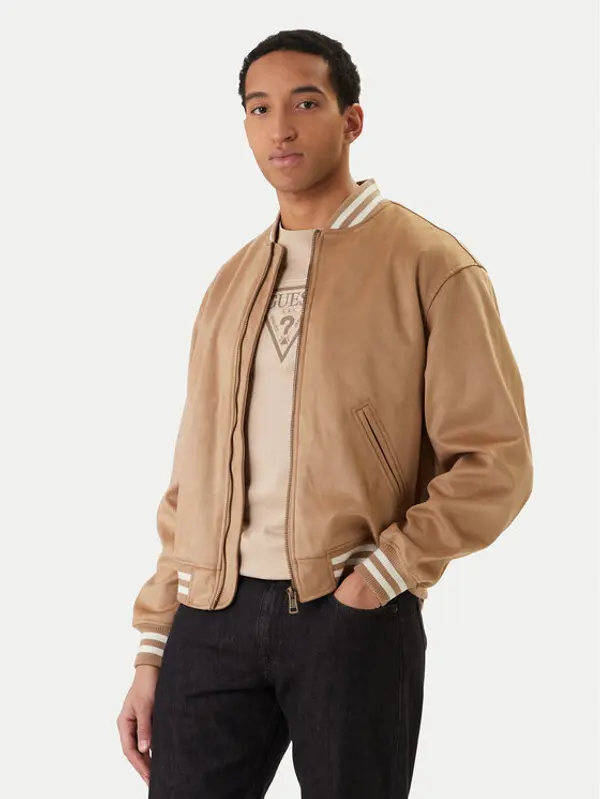 Guess Jeans Guess Jeans Bomber M6RL0J WJ842 Bež Regular Fit