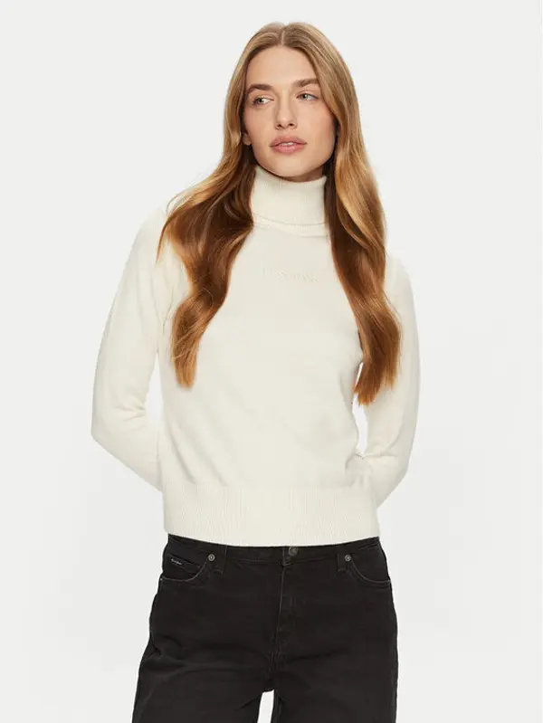 Guess Jeans Guess Jeans Dolčevita W4BR15 Z3HO2 Écru Regular Fit