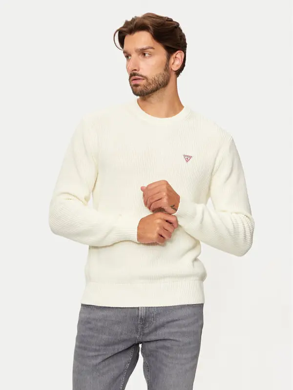 Guess Jeans Guess Jeans Džemper M4BR30 Z3HM1 Écru Regular Fit
