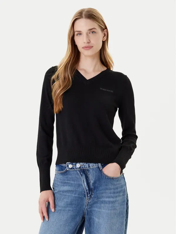 Guess Jeans Guess Jeans Džemper W4BR84 Z3HO2 Crna Regular Fit