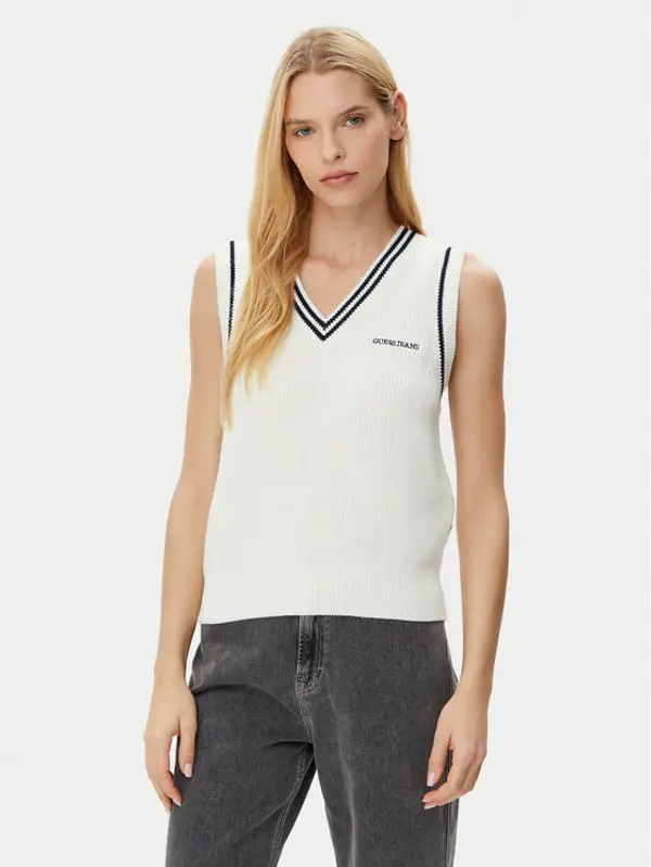 Guess Jeans Guess Jeans Džemper W5GR02 Z3HM1 Écru Regular Fit