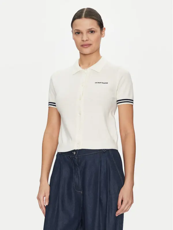 Guess Jeans Guess Jeans Džemper W5GR03 Z3HO2 Écru Regular Fit