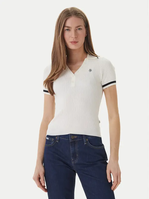 Guess Jeans Guess Jeans Džemper W6GRZ1 Z3P32 Écru Slim Fit
