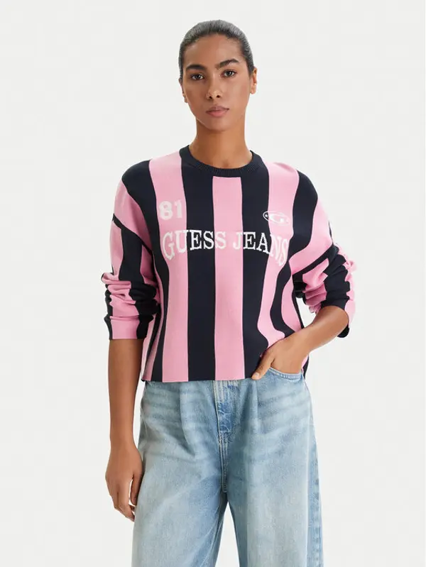 Guess Jeans Guess Jeans Džemper W6RR17 Z3FC2 Šarena Regular Fit