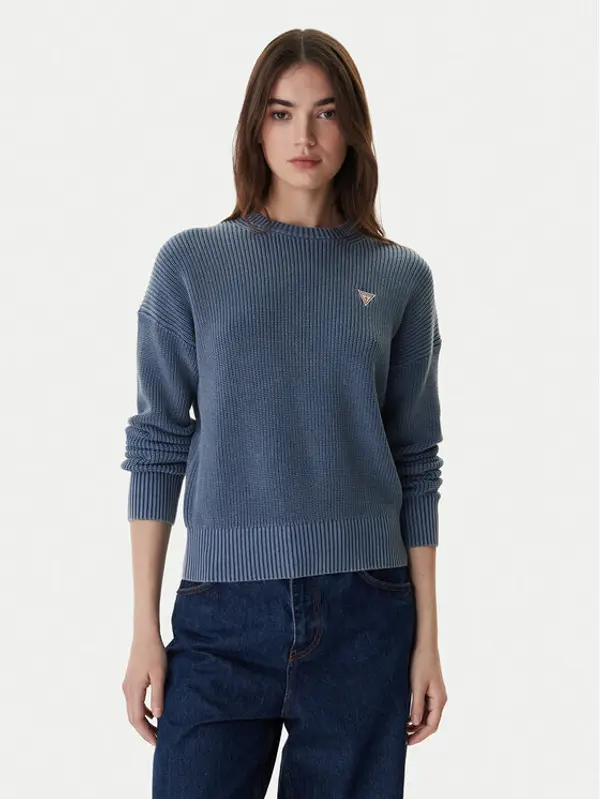 Guess Jeans Guess Jeans Džemper W6RR20 Z3HM1 Plava Regular Fit