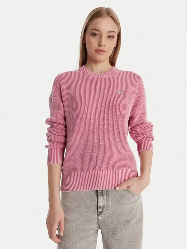 Guess Jeans Guess Jeans Džemper W6RR20 Z3HM1 Ružičasta Classic Fit