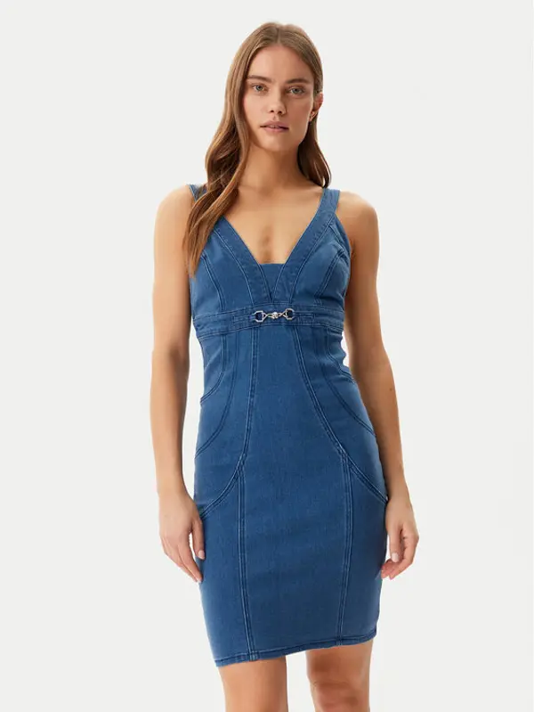 Guess Guess Jeans haljina W5GK75 D5LK0 Plava Regular Fit