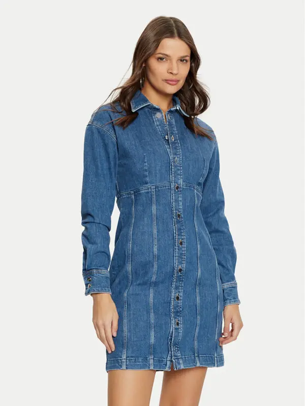Guess Guess Jeans haljina W5RK99 D4H71 Plava Regular Fit