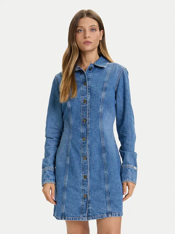 Guess Jeans Guess Jeans Jeans haljina W5BK48 D5M48 Plava Slim Fit