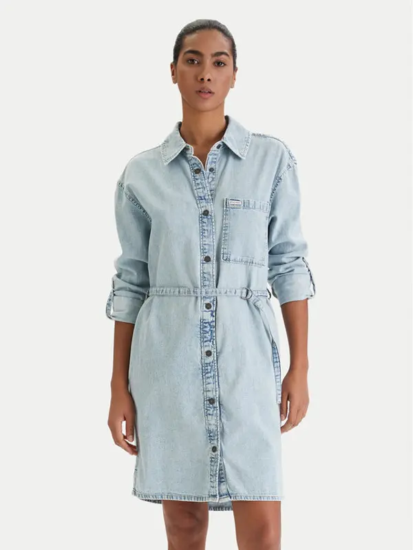 Guess Jeans Guess Jeans Jeans haljina W6RK26 D5M83 Plava Regular Fit