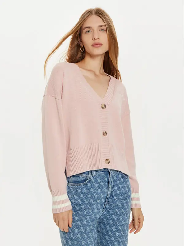 Guess Jeans Guess Jeans Kardigan W4BR81 Z3HM1 Ružičasta Regular Fit