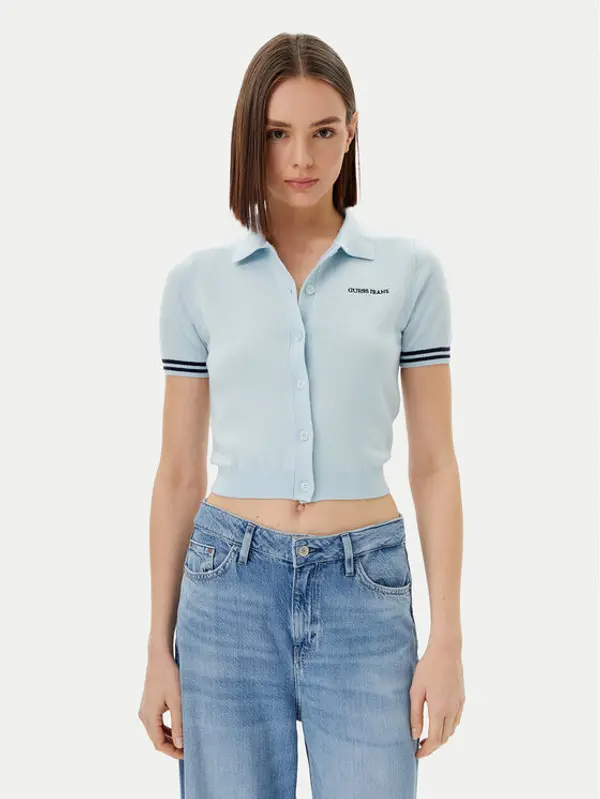 Guess Jeans Guess Jeans Kardigan W5GR03 Z3HO2 Svijetloplava Regular Fit