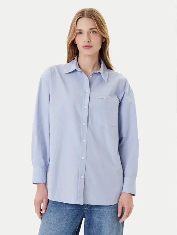 Guess Jeans Guess Jeans Košulja W4YH22 WGCF1 Svijetlo plava Relaxed Fit