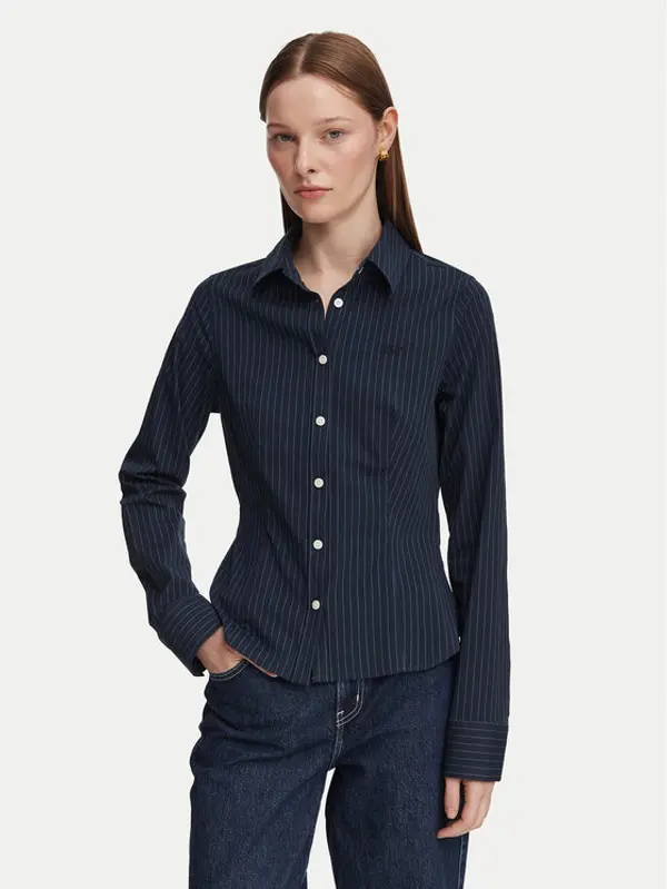 Guess Jeans Guess Jeans Košulja W6YH11 W2835 Tamnoplava Slim Fit
