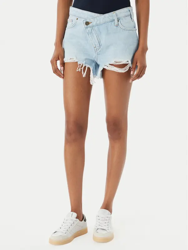 Guess Jeans Guess Jeans Kratke traperice W6GDZ8 D6364 Plava Regular Fit