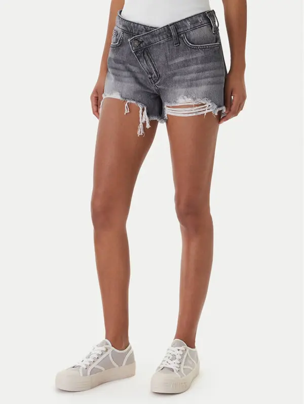 Guess Jeans Guess Jeans Kratke traperice W6GDZ8 D6572 Siva Regular Fit
