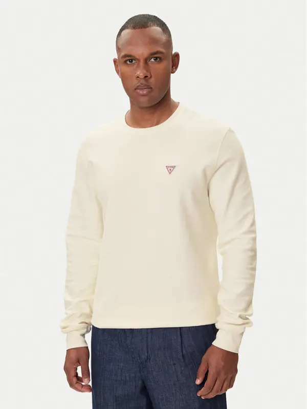 Guess Jeans Guess Jeans Majica dugih rukava M4BI77 KCII1 Écru Regular Fit