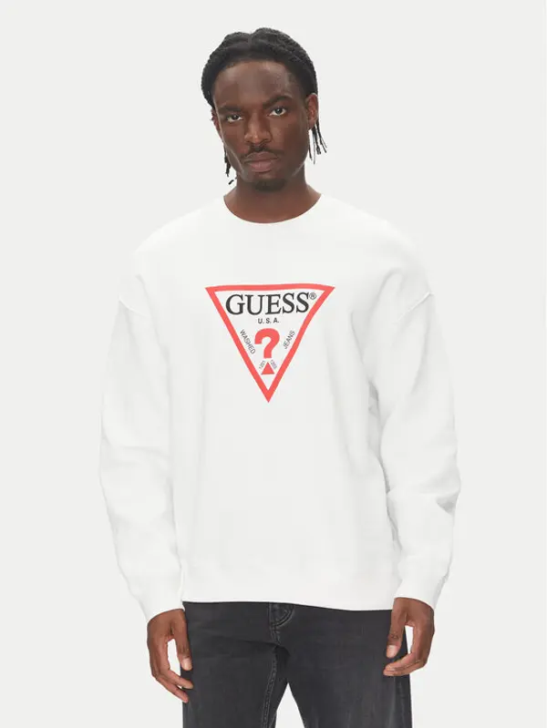 Guess Jeans Guess Jeans Majica dugih rukava M4YQ21 K9V31 Bijela Oversize