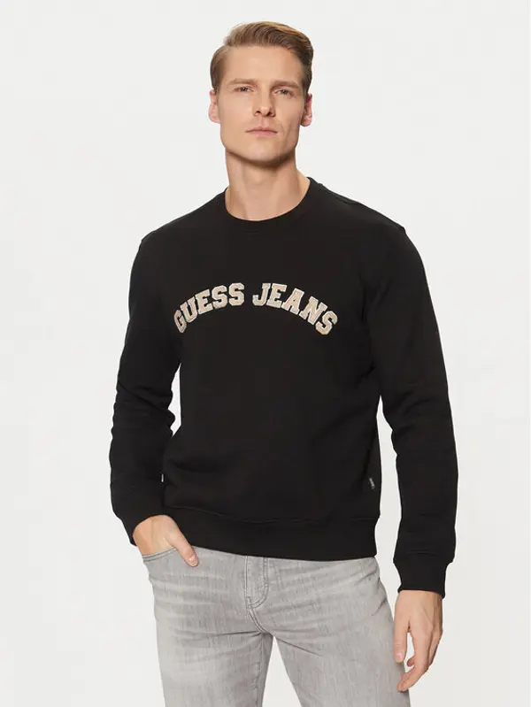 Guess Jeans Guess Jeans Majica dugih rukava M5RQ41 KCPR1 Crna Regular Fit