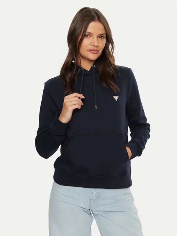 Guess Jeans Guess Jeans Majica dugih rukava W4YQ04 KC811 Tamnoplava Regular Fit