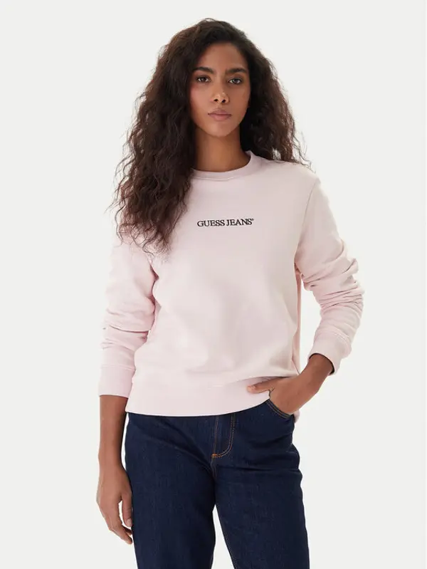 Guess Jeans Guess Jeans Majica dugih rukava W4YQ10 KC811 Ružičasta Classic Fit