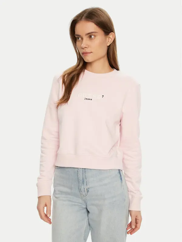 Guess Jeans Guess Jeans Majica dugih rukava W5RQ28 K68I4 Bež Regular Fit