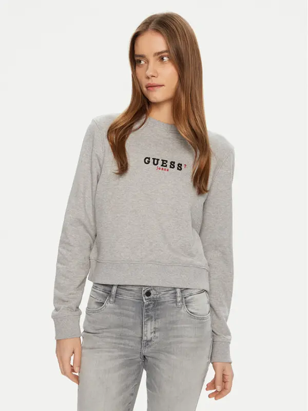 Guess Jeans Guess Jeans Majica dugih rukava W5RQ28 K68I4 Siva Regular Fit