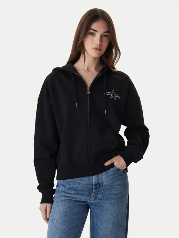 Guess Jeans Guess Jeans Majica dugih rukava W6RQ06 K68I4 Crna Oversize