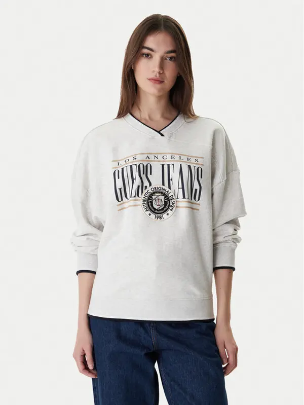 Guess Jeans Guess Jeans Majica dugih rukava W6RQ09 K68I4 Siva Oversize