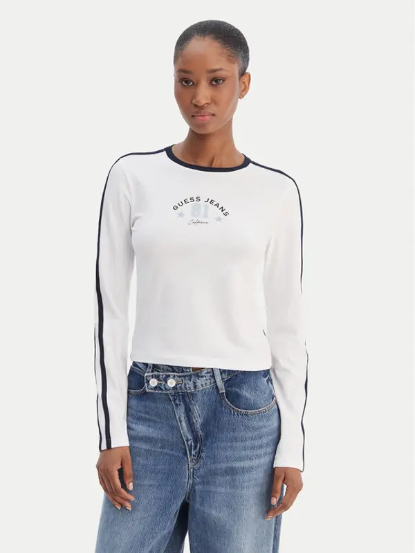 Guess Jeans Guess Jeans Majica W6RI17 J1314 Bijela Regular Fit
