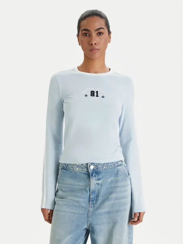 Guess Jeans Guess Jeans Majica W6RI17 J1314 Svijetloplava Regular Fit