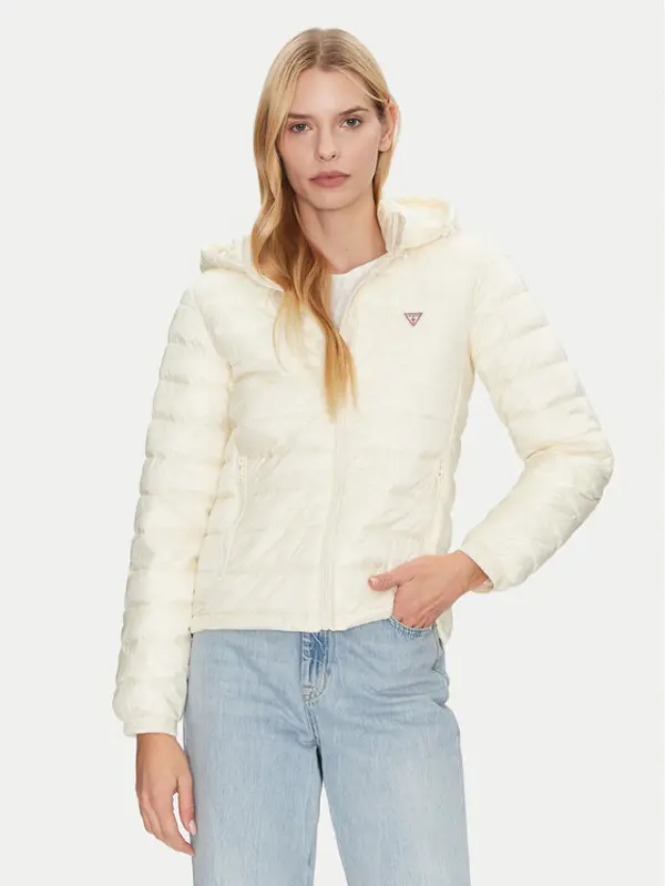Guess Jeans Guess Jeans Pernata jakna W5RL99 WHAB2 Écru Regular Fit