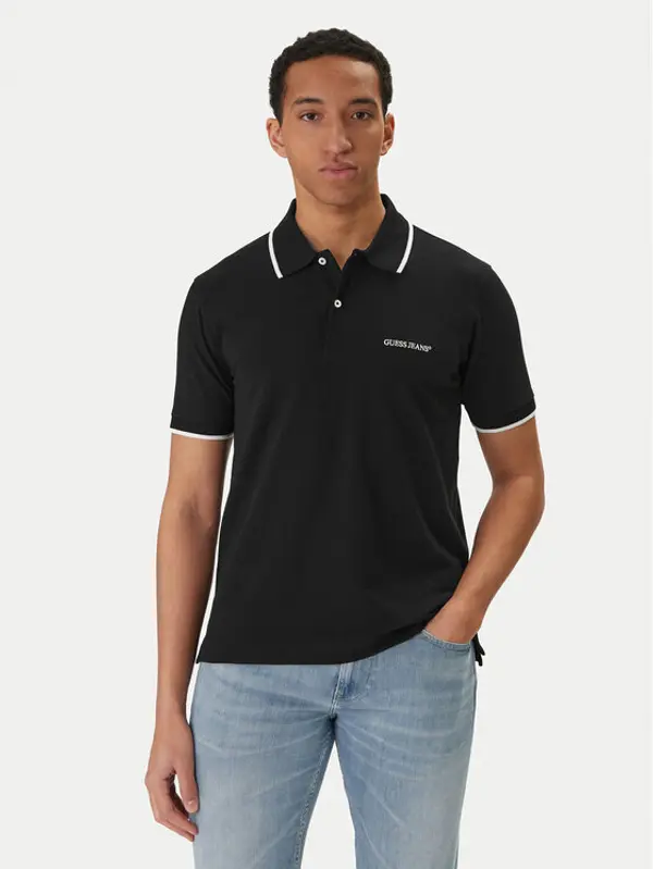 Guess Jeans Guess Jeans Polo M6RP24 KCJV1 Crna Regular Fit