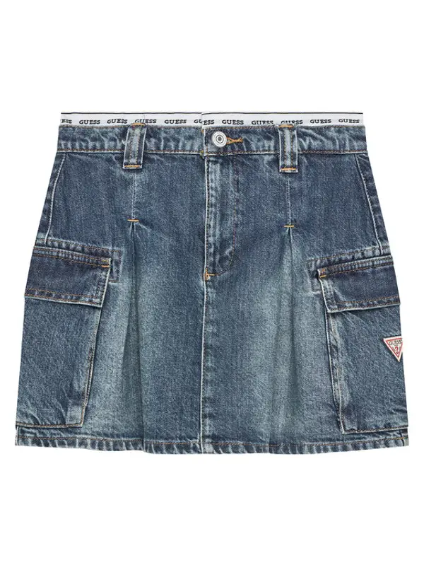 Guess Guess Jeans suknja J5RD07 D45E0 Plava Regular Fit