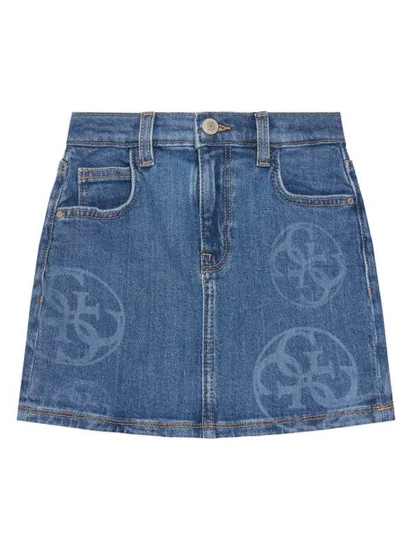 Guess Guess Jeans suknja J5YD07 D4MS0 Plava Regular Fit