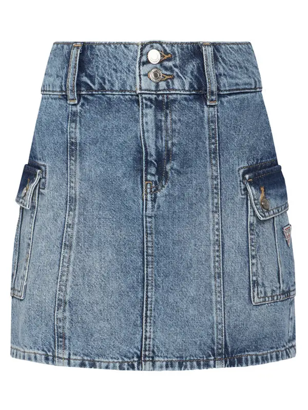 Guess Guess Jeans suknja J6RD20 D45E0 Plava Regular Fit