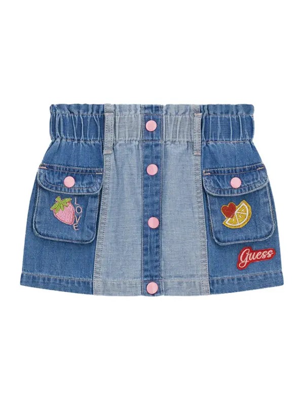 Guess Guess Jeans suknja K6GD05 D7850 Plava Regular Fit