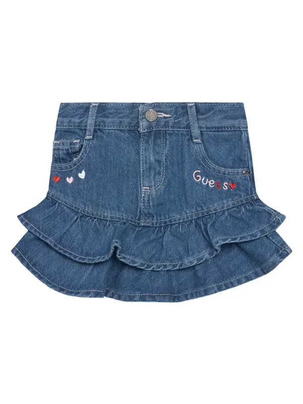 Guess Guess Jeans suknja K6RD00 D45E0 Plava Regular Fit