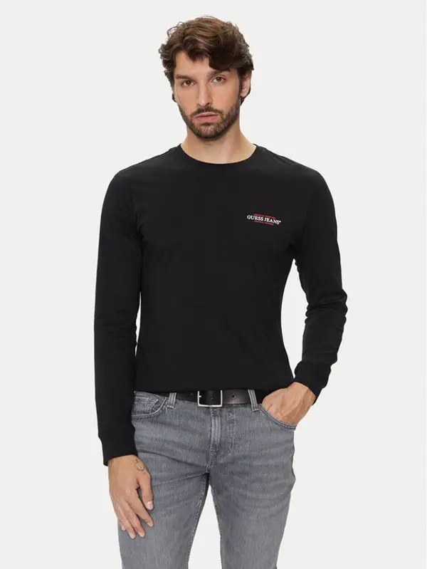 Guess Jeans Guess Jeans T-shirt 166061 Crna Classic Fit