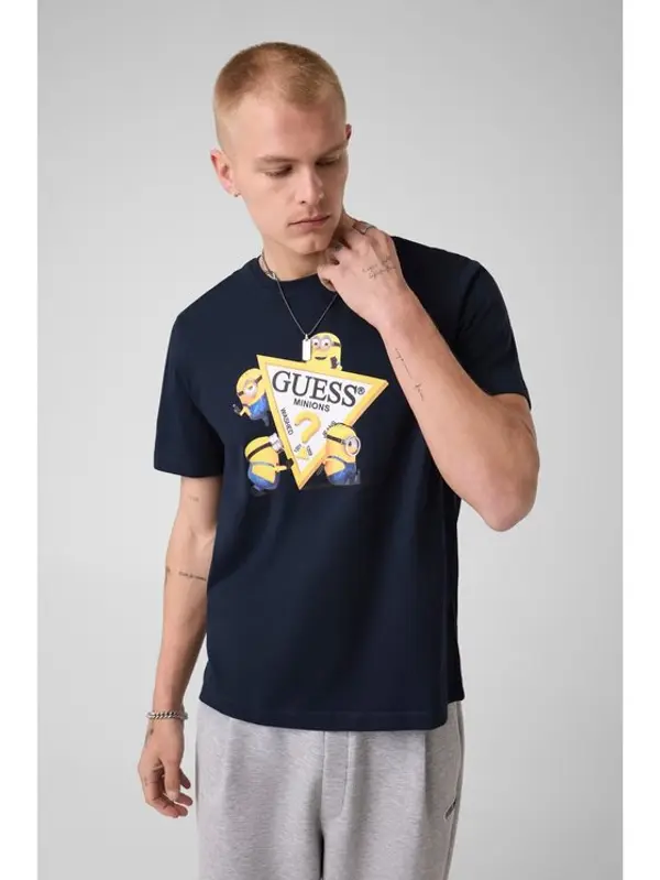 Guess Jeans Guess Jeans T-shirt 183589 Plava Classic Fit