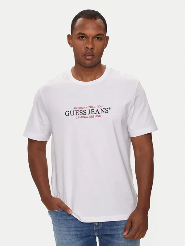 Guess Jeans Guess Jeans T-shirt M4YI42 K8FQ4 Bijela Regular Fit