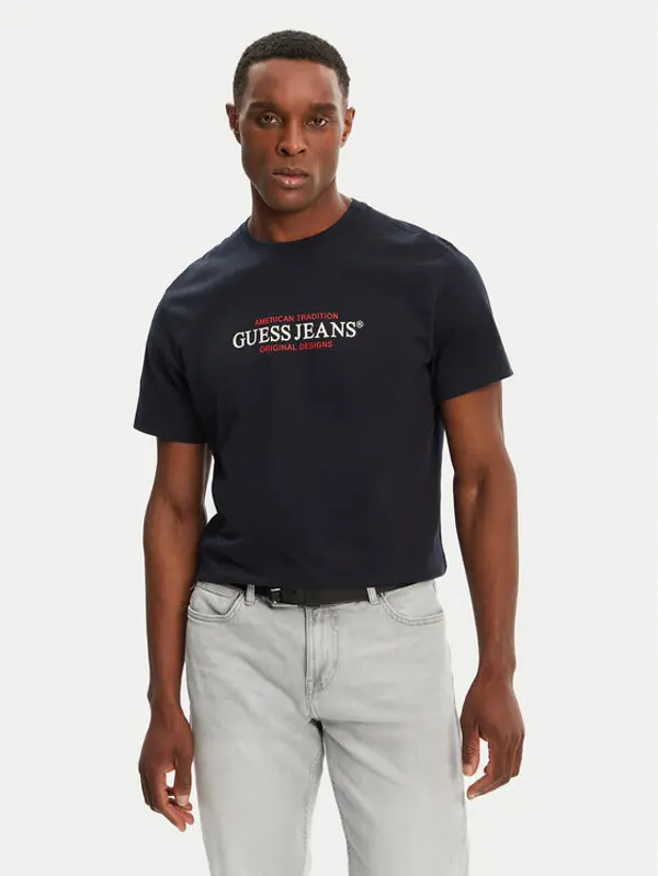 Guess Jeans Guess Jeans T-shirt M4YI42 K8FQ4 Tamnoplava Regular Fit