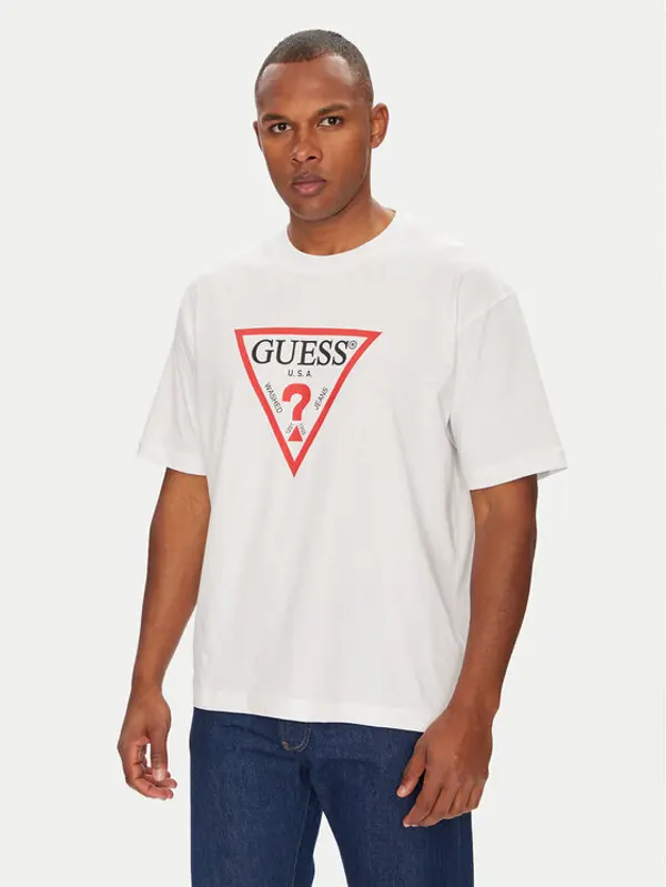 Guess Jeans Guess Jeans T-shirt M4YI45 K8FQ4 Bijela Oversize