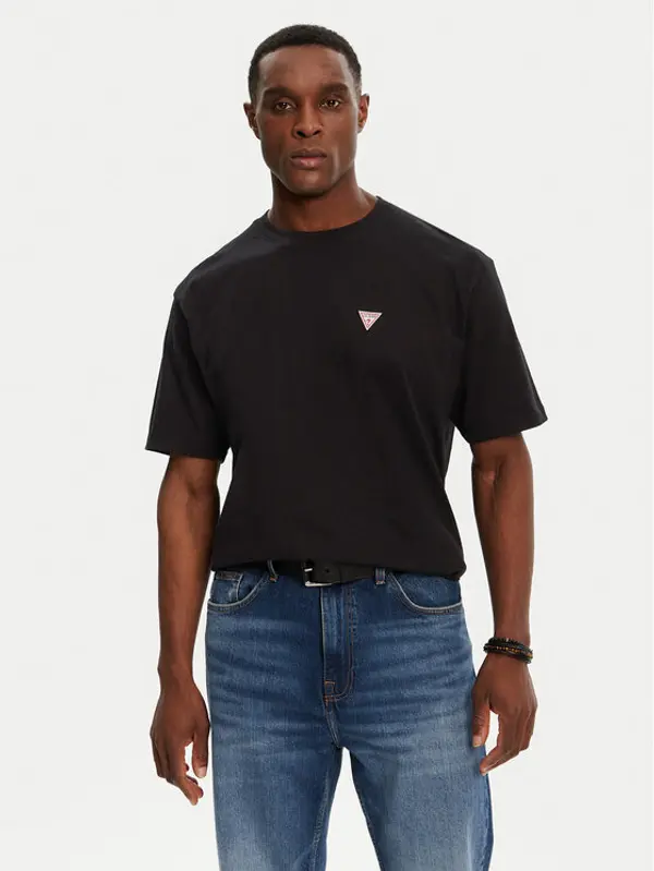 Guess Jeans Guess Jeans T-shirt M4YI46 K8FQ4 Crna Regular Fit