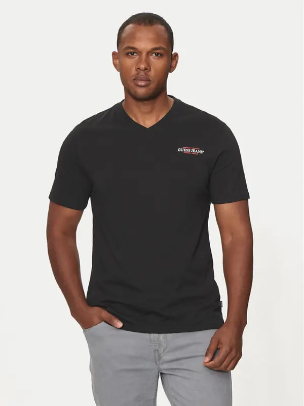 Guess Jeans Guess Jeans T-shirt M4YI50 K8HM0 Crna Slim Fit
