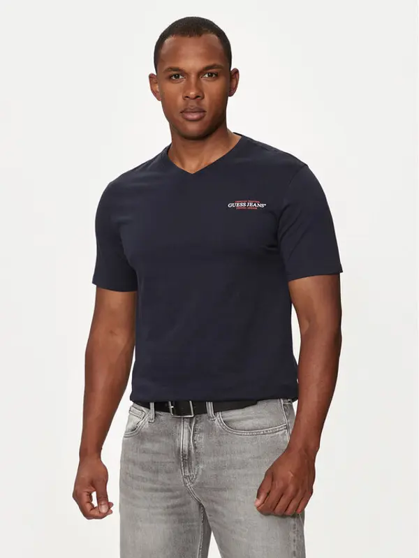 Guess Jeans Guess Jeans T-shirt M4YI50 K8HM0 Tamnoplava Slim Fit
