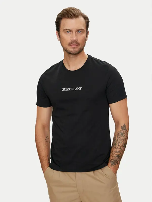 Guess Jeans Guess Jeans T-shirt M4YI52 K8HM0 Crna Regular Fit