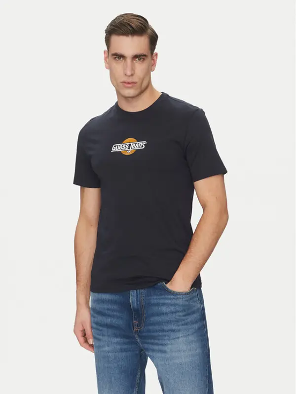 Guess Jeans Guess Jeans T-shirt M5GI23 K8HM0 Tamnoplava Slim Fit