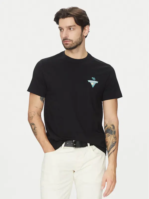 Guess Jeans Guess Jeans T-shirt M5GI55 K8FQ4 Crna Regular Fit