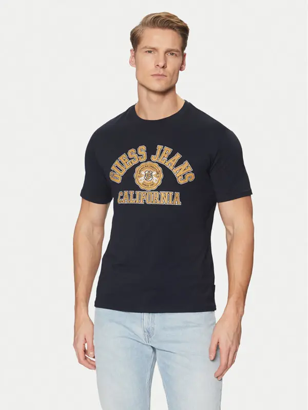 Guess Jeans Guess Jeans T-shirt M5RI80 K8HM0 Tamnoplava Slim Fit